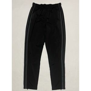 Adidas Mens Medium Black Pants Prime Green Drawstring Ankle Zip Track Sweatpants